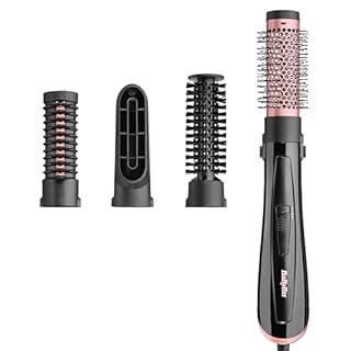 BaByliss Spazzola ad aria, 4 accessori intercambiabili per lisciare, modellare e dare volume, funzione anti-crespo, 2 temperature + aria fredda, AS126E