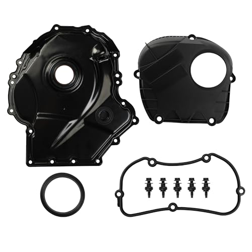 Upper & Lower Engine Timing Cover Set Fit For VW Beetle Jetta Passat Tiguan Sharan Scoricco Golf GTI EOS CC Audi A3 A4 A5 A6 Q5 TT Beetle 1.8T 2.0T 2007-2017 06H103269C 06H109210AG