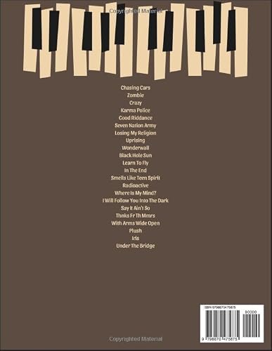 Alternative Rock Sheet Music: Collection Of 22 Song For Piano/Vocal/Guitar