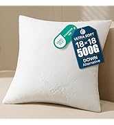 Phantoscope Premium 18x18 Throw Pillow Inserts, Ultra-Soft Pillow Inserts with Quilted Air Layer ...