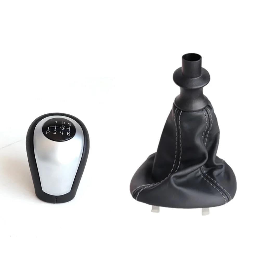 Sxqpocar 6S Knob With Boot Manual 6 Speed Car Shift Gear Stick Knob Boot Lever Handball Gaiter For Benz W447 Vito 2017-2020 Shift Lever Head(6S Knob With Boot)