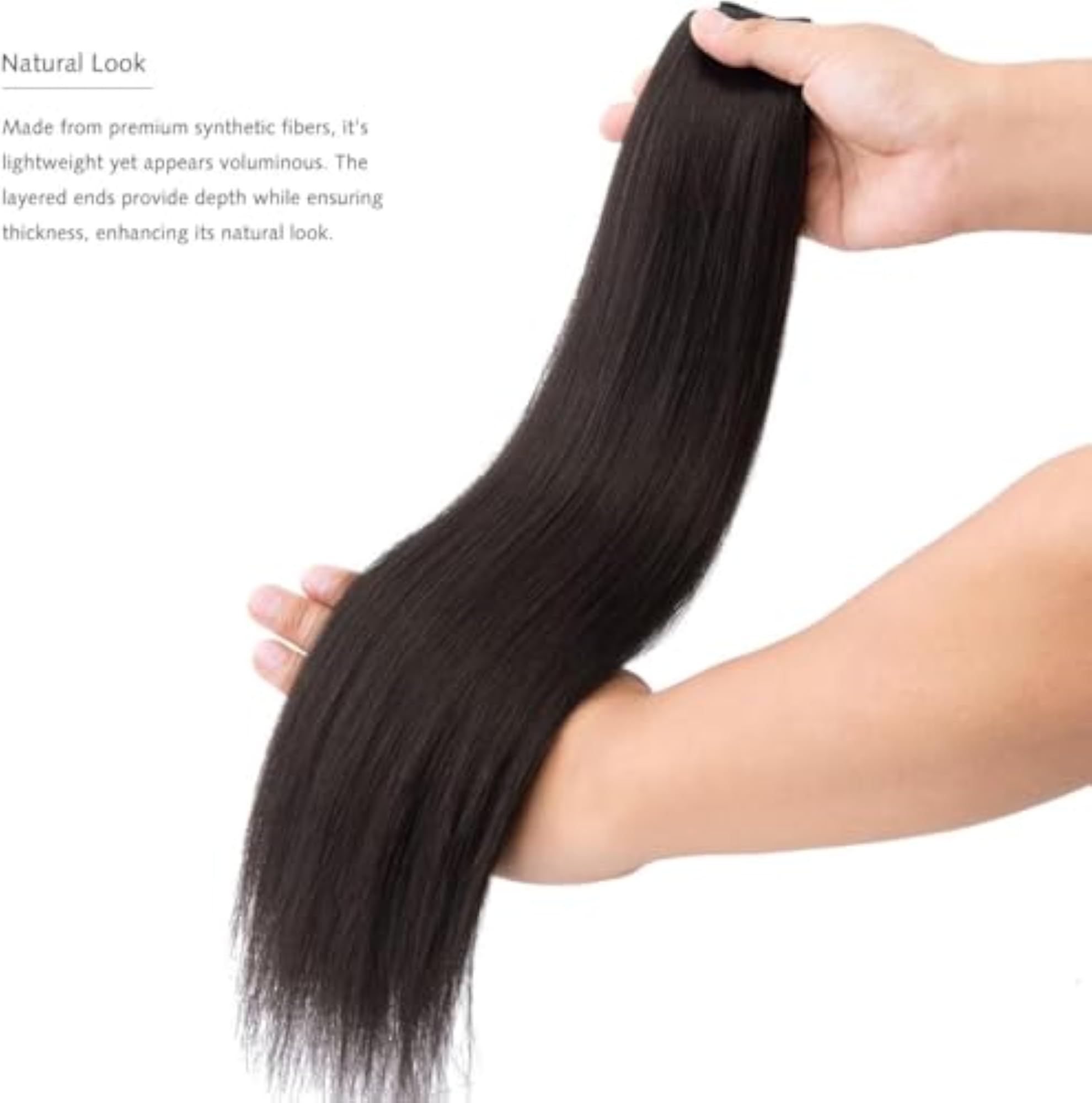 Curly/Wavy Dark Brown Hair Extensions for Women