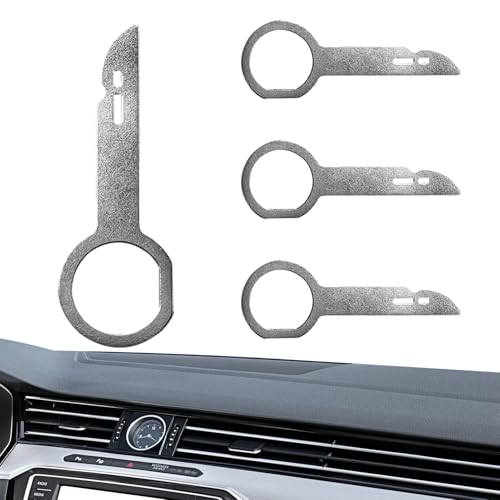 Llave de herramienta de extracción de radio, kit de herramientas de extracción de radio de coche | Herramienta de desmontaje del reproductor estéreo del host de Dvd de 4 piezas | Accesorios automotric