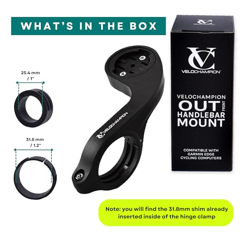 image for VeloChampion Out Front Bike Handlebar Mount Compatible with Garmin 130