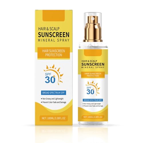 Mineralisches Sonnenschutzspray LSF 30+ für Kopfhaut & Scheitel, Für Kopfhaut - Hoher UVA/UVB-Schutz, Speziell Für Empfindliche Haut - Breitband-Sonnenschutz Für Scheitelbereich (1)