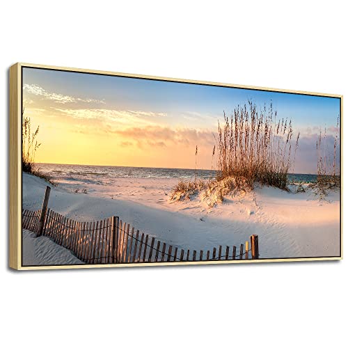 Framed Canvas Wall Art For Living Room Large Wall Decor For Bedroom Beach Dunes Scenery Wall Paintings Office Wall Decorations Boho HomeWall Decor Canvas Posters Pictures Artwork Natural Wood Framed