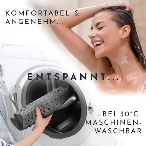 Homerella Duschmatte Hautsensitiv 53x53 cm, INKL. AUFHÄNGUNG | Antirutschmatte Dusche BPA frei, latexfrei | Duschmatte rutschfest schimmelresistent & maschinenwaschbar | Duscheinlage rutschfest – Bild 6