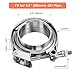 WYSIWYKA 3.5 inch Quick Release V Band Clamp with Male Female Flanges, 304 Stainless Steel Exhaust V band Clamp for Automotive exhaust system, turbocharger, downpipe and mufflers