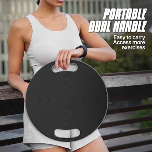 MADOG Wobble Balance Board for Adults, 15.5" TPR Non-slip Surface with Handle for Workout Core Trainer Physical Therapy, Home Gym Stability Board - Image 6