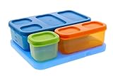 Rubbermaid LunchBlox Kids Lunch Box Container Set, Flat,...