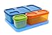 Rubbermaid 1866737 LunchBlox Kid's Flat Lunch Box Kit, Blue/Orange/Green