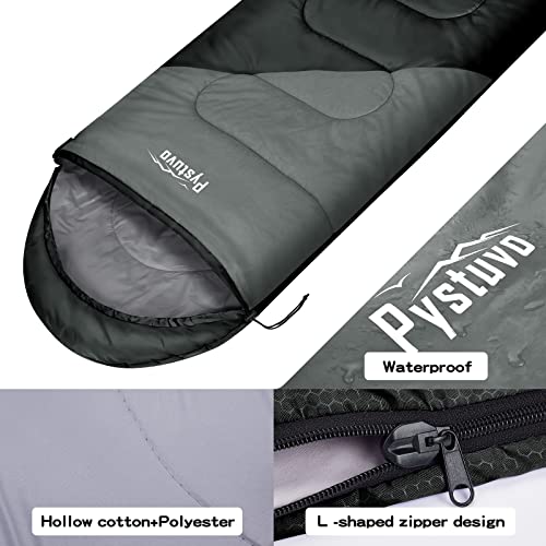Pystuvo Sleeping Bag for Adults,4 Season Sleeping Bag,Lightweight,Waterproof Indoor & Outdoor Use,Comfortable Sleeping Sackfor Kids,Teens & Adults for Hiking,Backpacking and Camping - Image 3