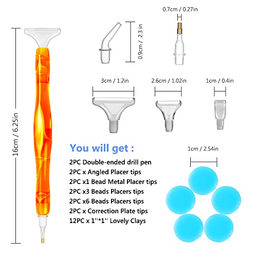 OSDUE Penna per Pittura a Diamante, 2 Pezzi Penna