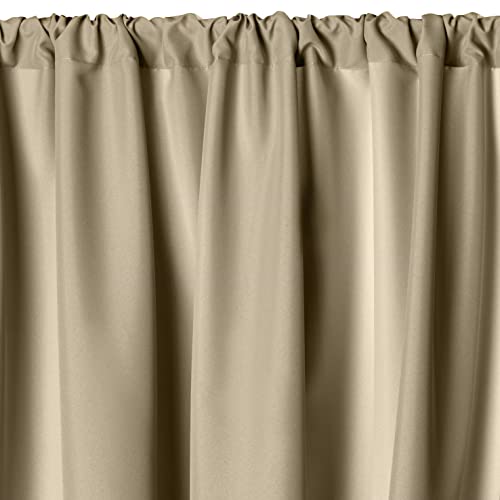 Eurofirany GARDEN Outdoor Curtain with Rod Pocket - 1 pc. Sun Protection, Privacy Screen, Windproof, Waterproof Curtain for Patio, Gazebo, Pergola, Porch, W61 x L79, Light Beige - Image 3
