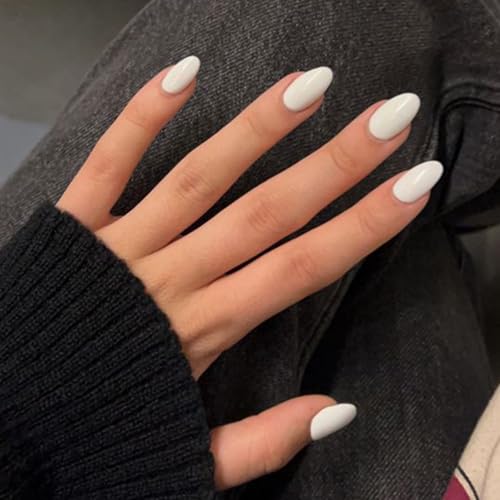 modelones Short Press on Nails, Oval Fake Nails Kit Press Ons wit...