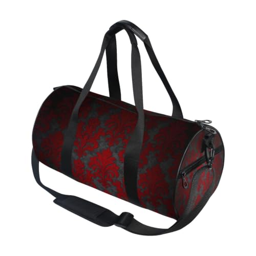 Bolsa de lona ligera con bolsillo interior seguro y amplio espacio gótico floral