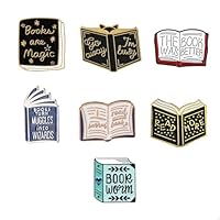 Bücher Anstecknadeln Cartoon Bücher Emaille Pins Geschenke für Bücherliebhaber Dekorative Anstecknadeln für Rucksäcke Kleidung Taschen Jacken Lern Geschenke für Lehrer Schüler