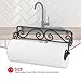 Steel Wall-Mounted Paper Towel Holder (Black), by Home Basics | Scroll Design Kitchen Paper Towels Holder | Fits Standard and Jumbo-Sized Towels | Space-Saving Design