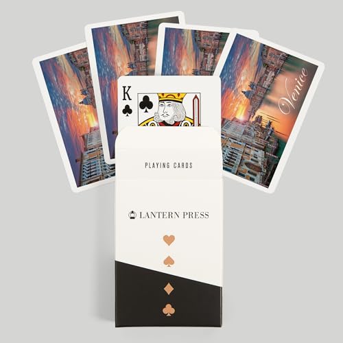 Lantern Press naipes póker Venice, Italia, 52 cartas miniatura 6