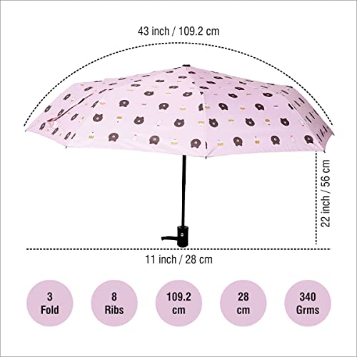 Image of KEKEMI 3 Fold Automatic Sun & Rain Umbrella for Men & Women (Pack of 2)