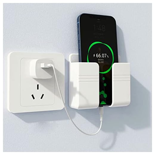 LIRAMARK Wall Mounted Mobile Phone Charging Stand, Storage Holder, Bedside Fixed Rack, Home Organization and Storage Supplies, Bedroom Accessories, Office Accessories, Bathroom Accessories (Pack of 1)