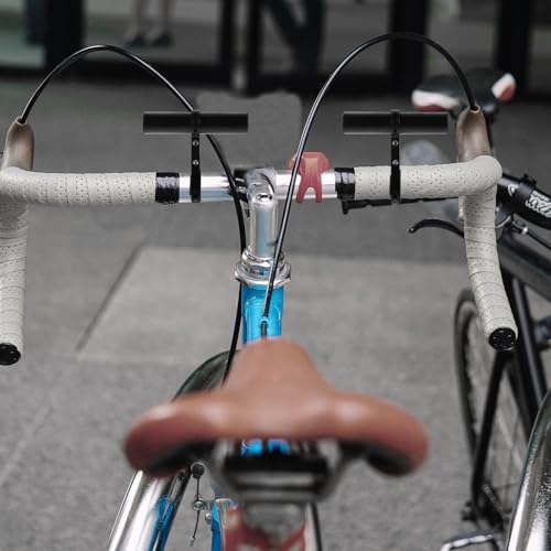 Soporte de extensión para manillar de bicicleta en aluminio premium negro de alta estabilidad 6