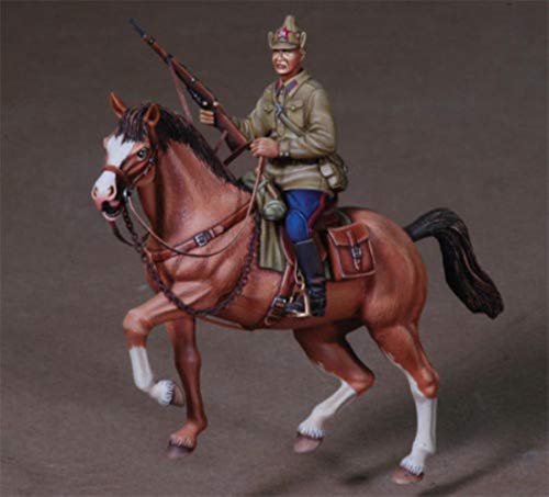 XINGCHANG Assembly Unpainted Scale 1/35 Officer Russian Mounted Trooper Historical Toy Resin Model Miniature Kit