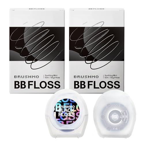 【東京都内の歯科医院にて取扱い開始】ブラシモ BBフロス ブラック デンタルフロス 50m 約100日分 オーラルケア 歯間フロス BB Floss 米国歯科医推奨 ２個入の商品画像（Amazon）