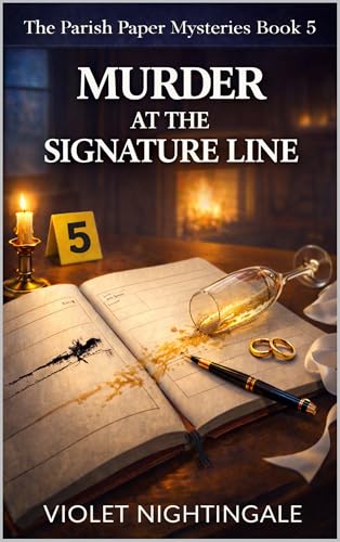 Murder at the Signature Line: An English Village Wedding Cozy Mystery with a Poisoned Toast and Family Secrets book cover