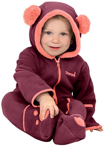 Image of Snonook Fleece Baby Jacket - Winter Suit Bunting Bodysuit with Mittens & Footies, Soft Cozy Warm Jumpsuit for Infants