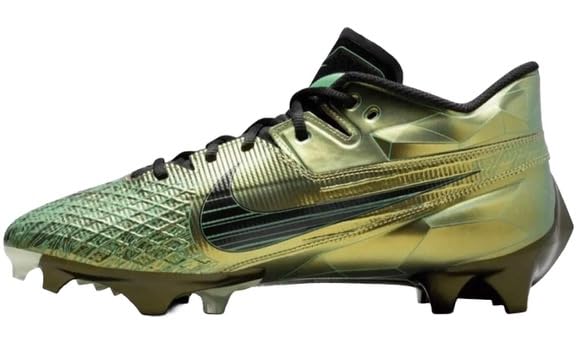 Nike Vapor Edge Elite 360 2 NRG Men's Mid Football Cleats Metallic Gold Black FJ2947-700 Size 11.52