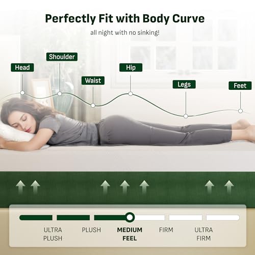 Image of Softa 6 Inch Full Cooling Gel Memory Foam Mattress, Breathable Bamboo Cover, Fiberglass Free, Green Tea Support Foam, Medium Firm Feel for Pressure Relief, CertiPUR-US Certified, Mattress in a Box