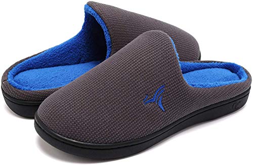 Mujeres Hombres Zapatillas Dos Tonos Espuma de Memoria de Felpa Calientes Zapatos de algodón de Invierno Antideslizante