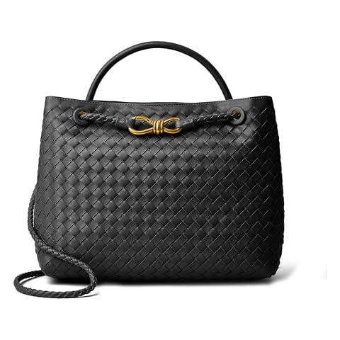 DAILANDO Woven Tote Bag with Braided Handles Cover