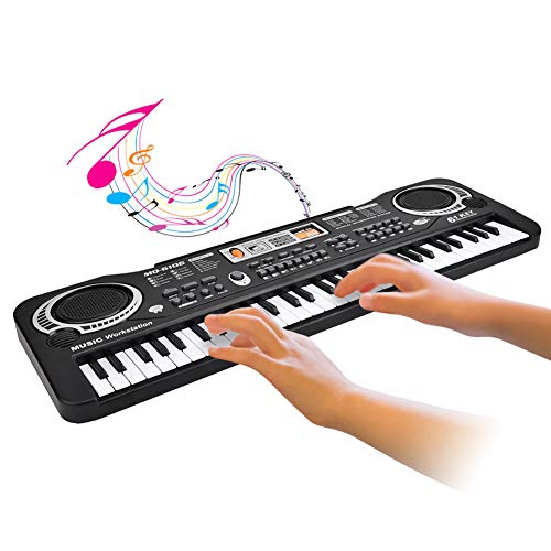 61 Touches Jouet de Piano Électronique Instrument de Piano Electrique avec Microphone Apprentissage Précoce de La… - Les Beatles, Paul McCartney, John Lennon, RIngo Starr, George Harrison 61 Touches Jouet de Piano Électronique Instrument de Piano Electrique avec Microphone Apprentissage Précoce de La…