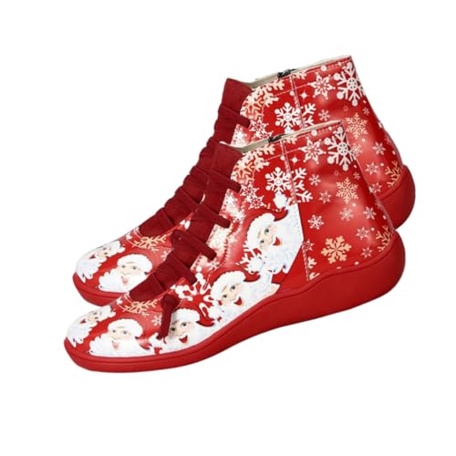 Bottines rouges LIFKOME pour femmes chaussures confortables d'automne hiver