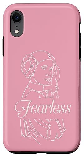 Coque iPhone XR Star Wars rose contre les rayures avec motif Princess Leia