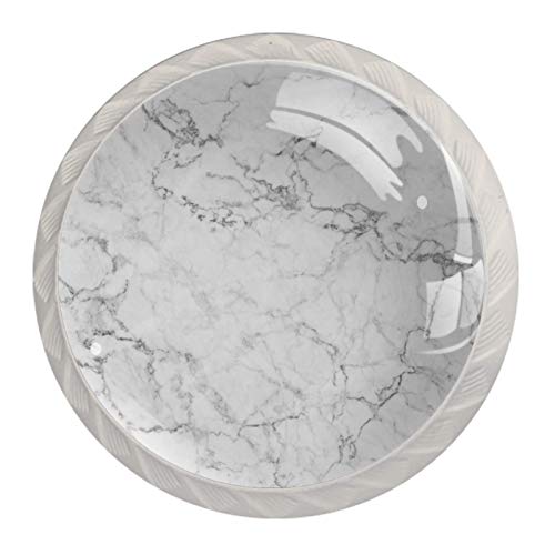Boutons de porte d'armoire pour réparer une poignée cassée style marbre blanc - 2