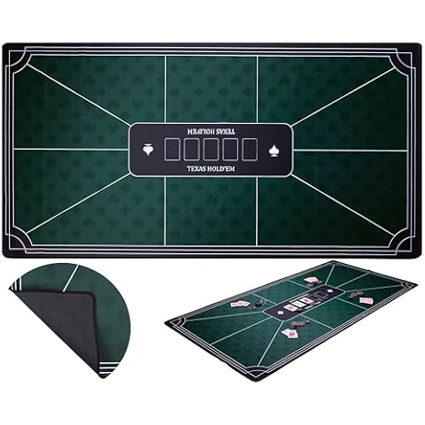 Engelhart Non-slip Green Poker Mat Cover
