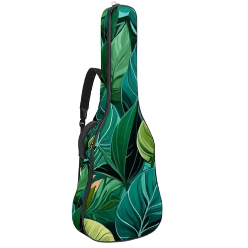 Housse pour guitare acoustique feuilles fraîches pour voyage