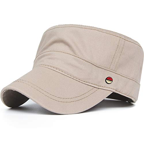 Rayna Fashion Womens Xl Cadet Hat Army Cadet Hat Military Cadet Hat Big Size Beige #TOP8