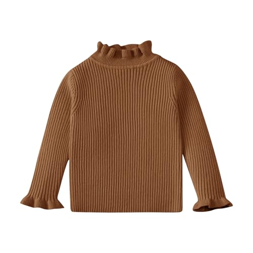 Girls Basic Turtleneck Sweater Toddler Kids Long Sleeve Cute Casual Comfy Soft Pullover Sweatshirt Fall Winter Warm Clothes
