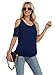 LEIYEE Womens Summer Navy Blue Sexy Casual Cold Shoulder Tops 2025 Trendy Short Sleeve Spring Cute Cut Out Ruched Pleated Scoop Neck Banded Bottom T Shirts Loose Fit Blouse Fashion Clothes S