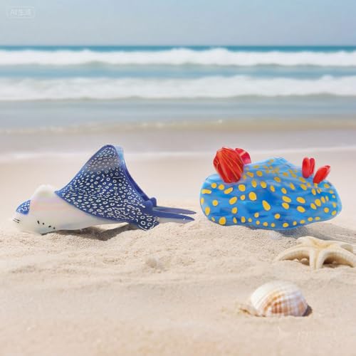 Ocean-Themed Hair Claw Clip – Blue & Red Sea Slug Design, 3.54 Inch, Shark Teeth Grip, Glossy Gold Accents – Durable Spring Clip Gift for Women & Girls