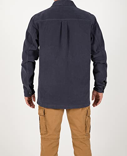 Image of ZENTHACE Men's Full Flannel Lined Shirt Jacket, Heavy Washed Rugged Cotton
