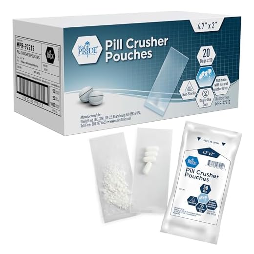 MED PRIDE Pill Crusher 4.7”x2'' Pouches ”– Pack of 1000 Disposable Medicine Crushers – Medical Grade Clear Tablet Crushing Bags for Easy Consumption with Zero Waste