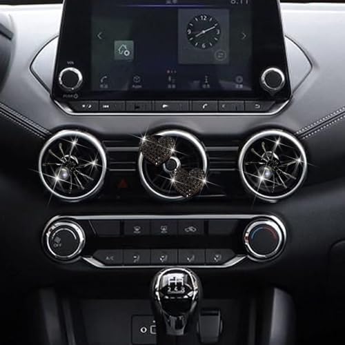 Image of 4 Pcs Black Bling Spider and Heart Car Air Fresheners Vent Clips Diffuser Vent Clip Rhinestone Diamond Decoration Car Interior Decor Cute Accessories for Women, Automotive Air Fresheners