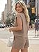 AUTOMET Womens Lounge Two 2 piece Sets Summer Spring Cruise Outfits 2026 Matching Beach Vacation Clothes Travel Sweatsuits Sweat Casual Romper Shorts Fashion Trendy Clothing Loungewear Khaki M
