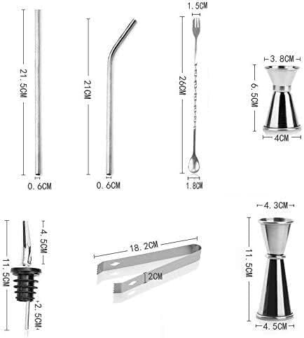 Miniatura 2 de ONOTEC Kit de barman de 14 piezas, herramientas de barman de bar con soporte elegante, ajuste perfecto para el hogar y el pub, cóctel, coctelera,
