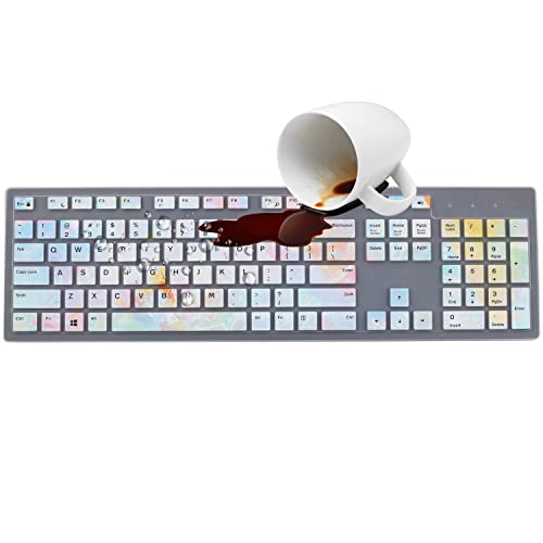 Keyboard Cover Skin for Dell KM636 KB216 KB216t KB216d KB216p Wired & Wireless Keyboard, Dell Optiplex 5250 3050 3240 5460 7450 7050, Dell Inspiron Desktop 24\" 27\" 5400 5490 7700 7790 3475 3670 3477 - Thumbnail 7